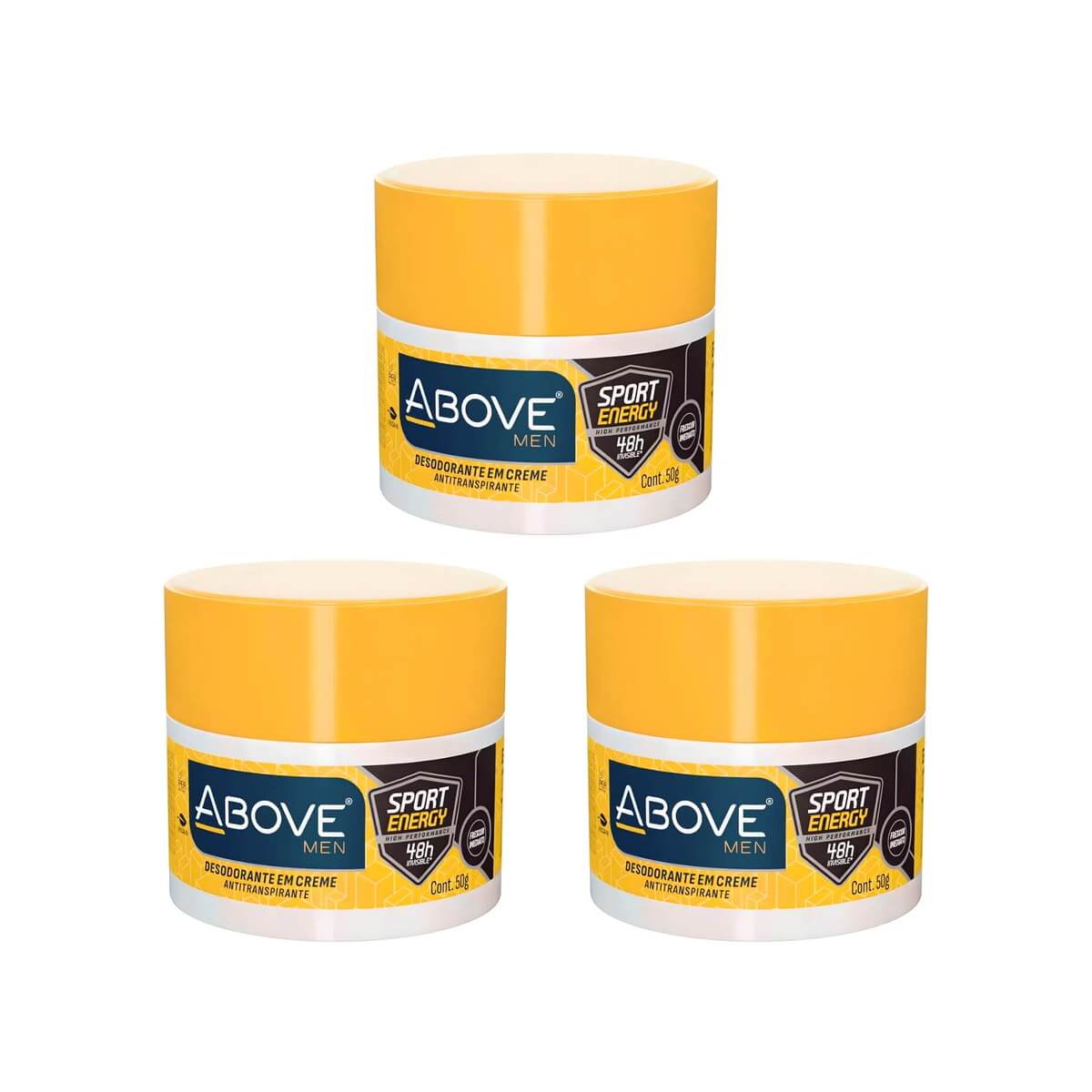 Kit 3 Creme Desodorante Above Men Sport Energy — ABOVE