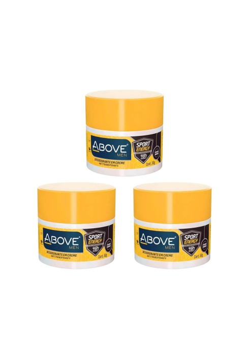 Kit 3 Creme Desodorante Above Men Sport Energy — ABOVE