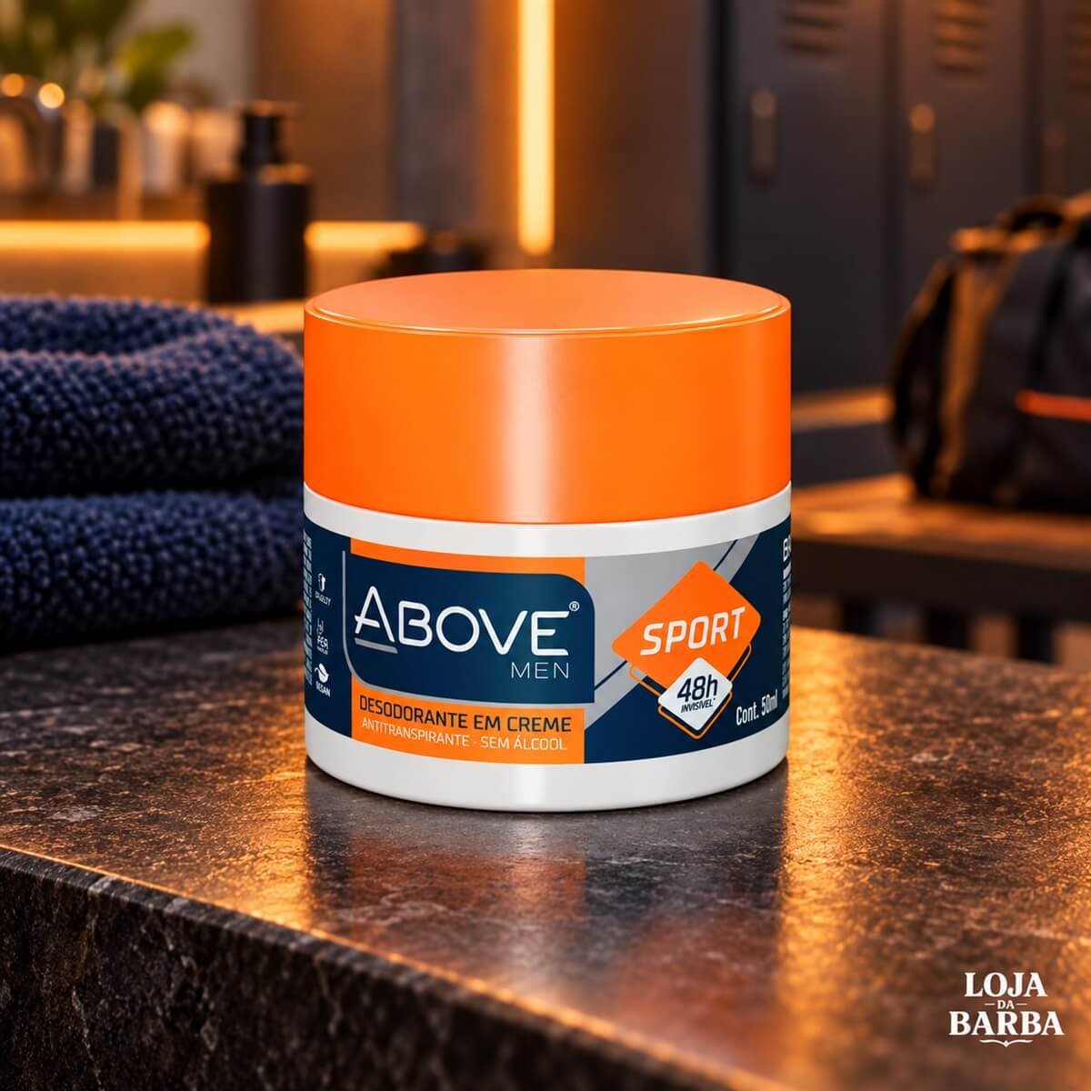 Creme Desodorante Above Men Sport 48h 50g - Antitranspirante — ABOVE
