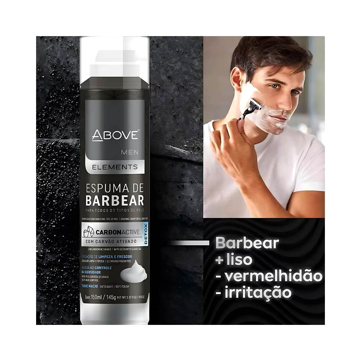Kit 2 Espuma de Barbear Above Carvão Ativado — ABOVE