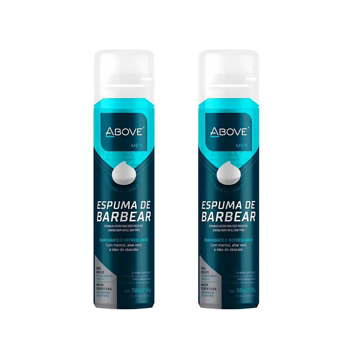 Kit 2 Espuma de Barbear Above Mentol e Aloe Vera — ABOVE