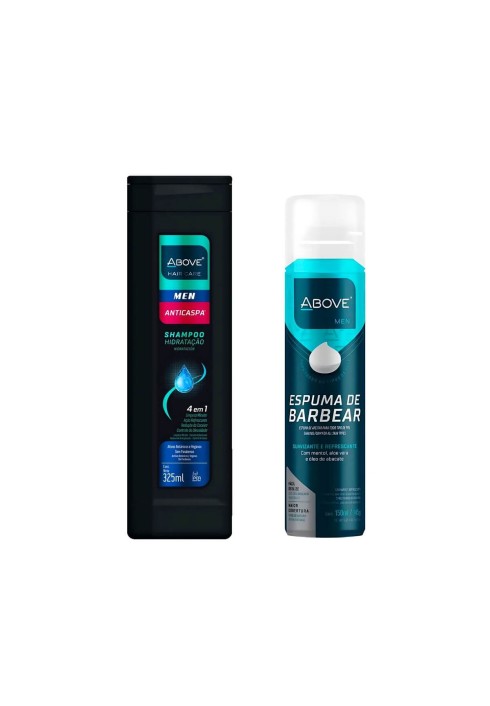 Kit Above Men Shampoo Anticaspa Mentol + Espuma de Barbear — ABOVE