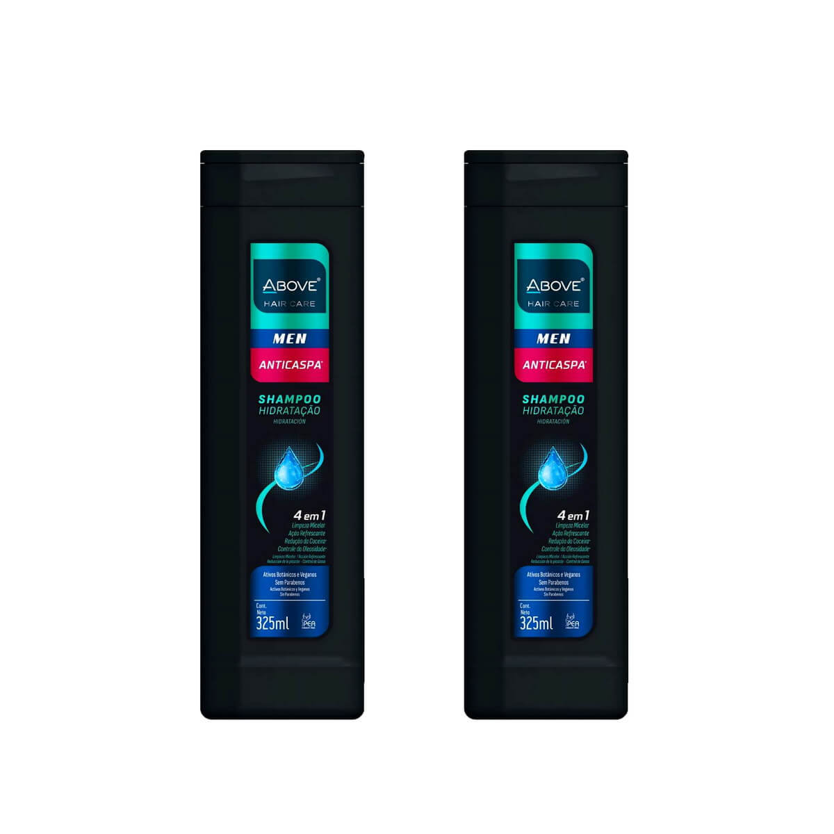 Kit 2 Shampoo Anticaspa Above Men 4 em 1 325ml — ABOVE