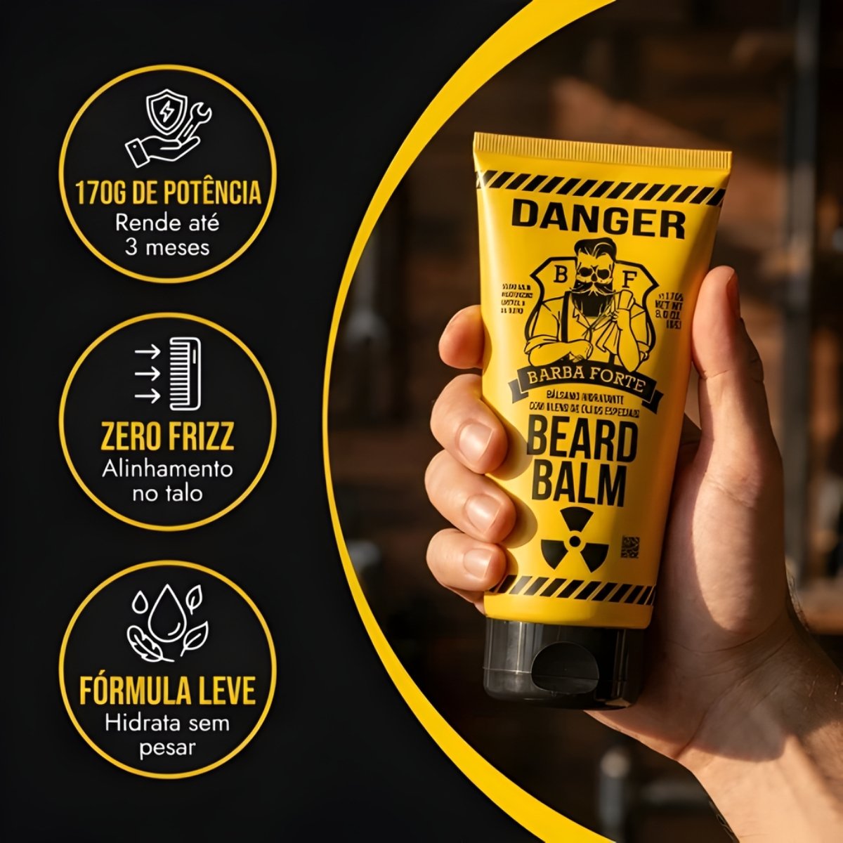Kit 3 Balm para Barba Barba Forte Danger — BARBA FORTE