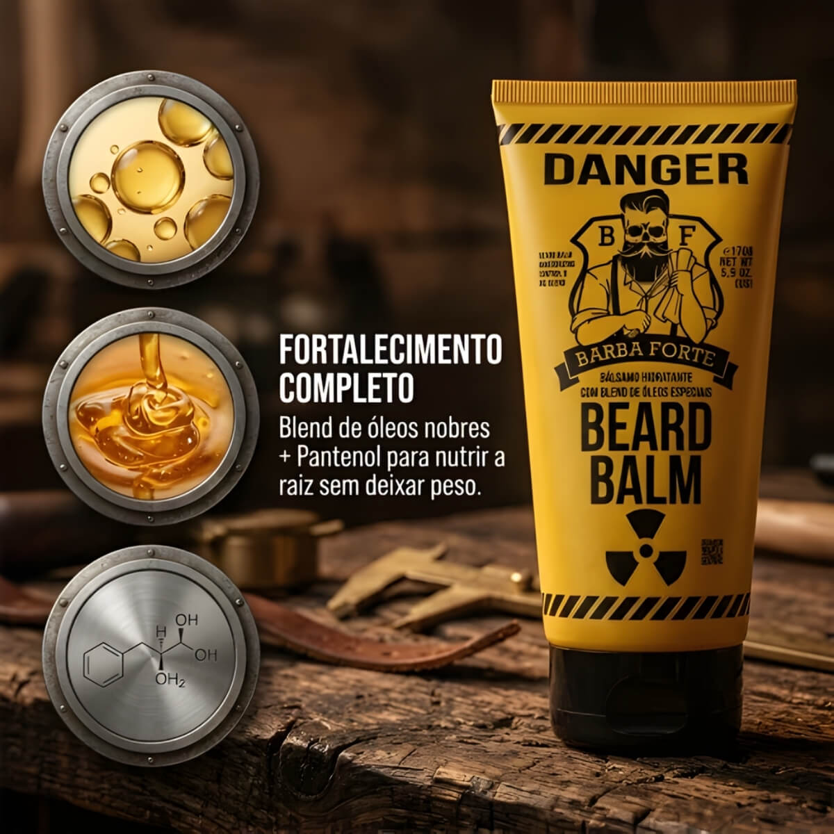 Kit 3 Balm para Barba Barba Forte Danger — BARBA FORTE