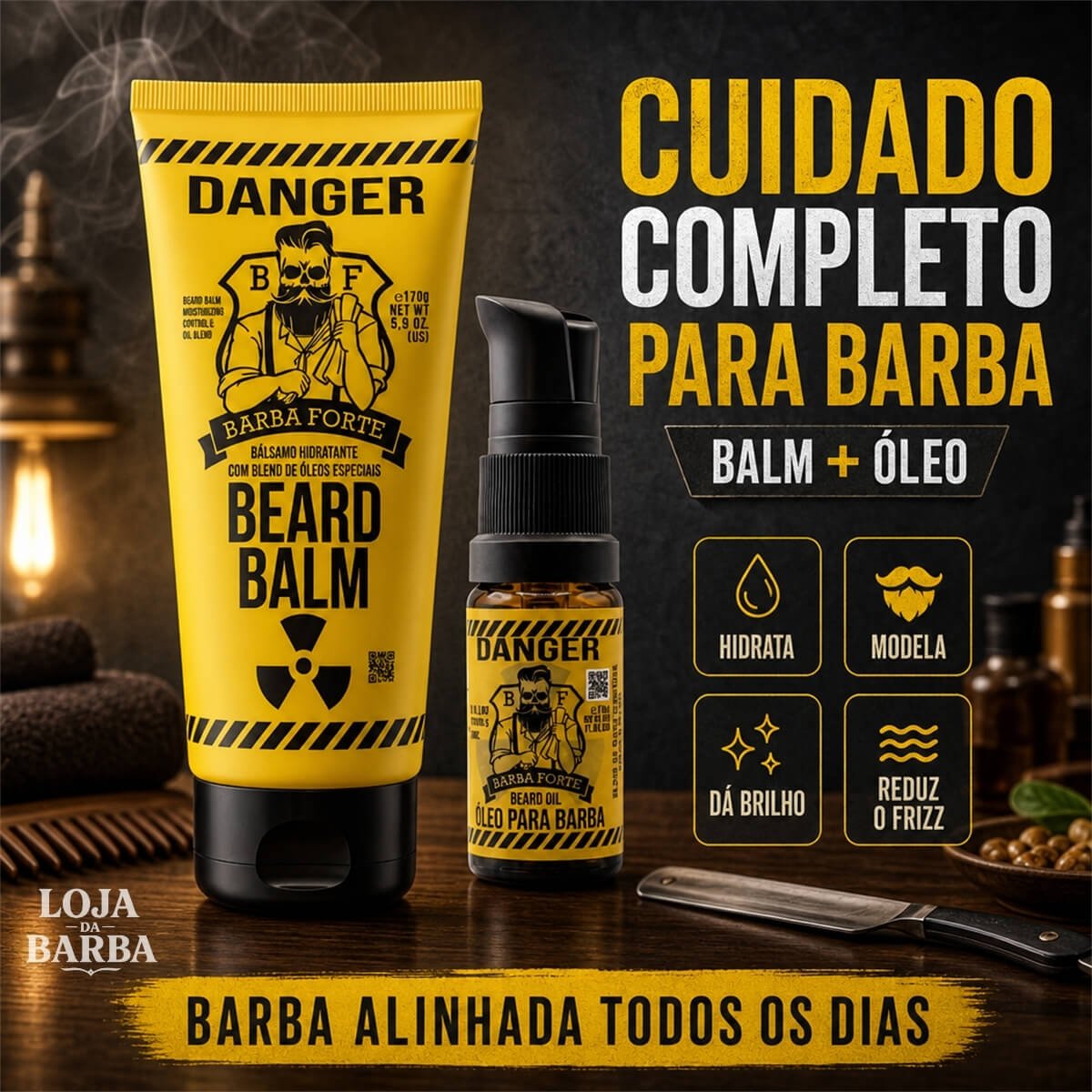 Kit Barba Forte Danger - Balm + Óleo para Barba — BARBA FORTE