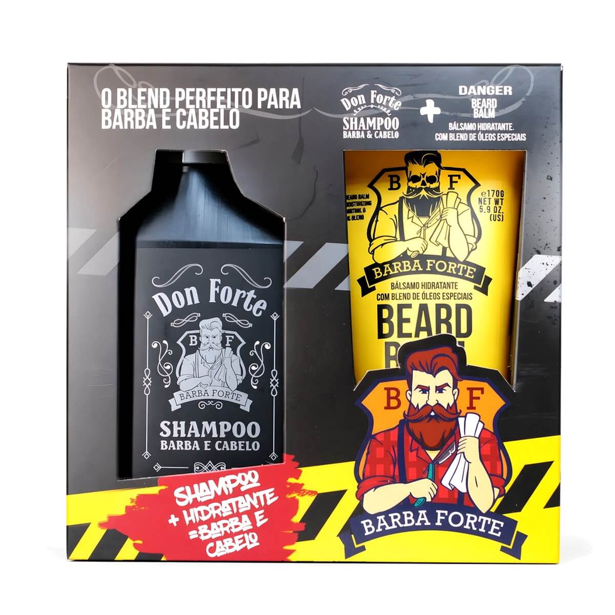 Combo Barba Forte Shampoo Don Forte + Balm Danger — BARBA FORTE