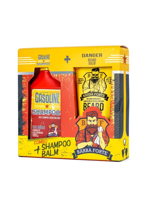 Combo Barba Forte Shampoo Gasoline + Balm Danger — BARBA FORTE