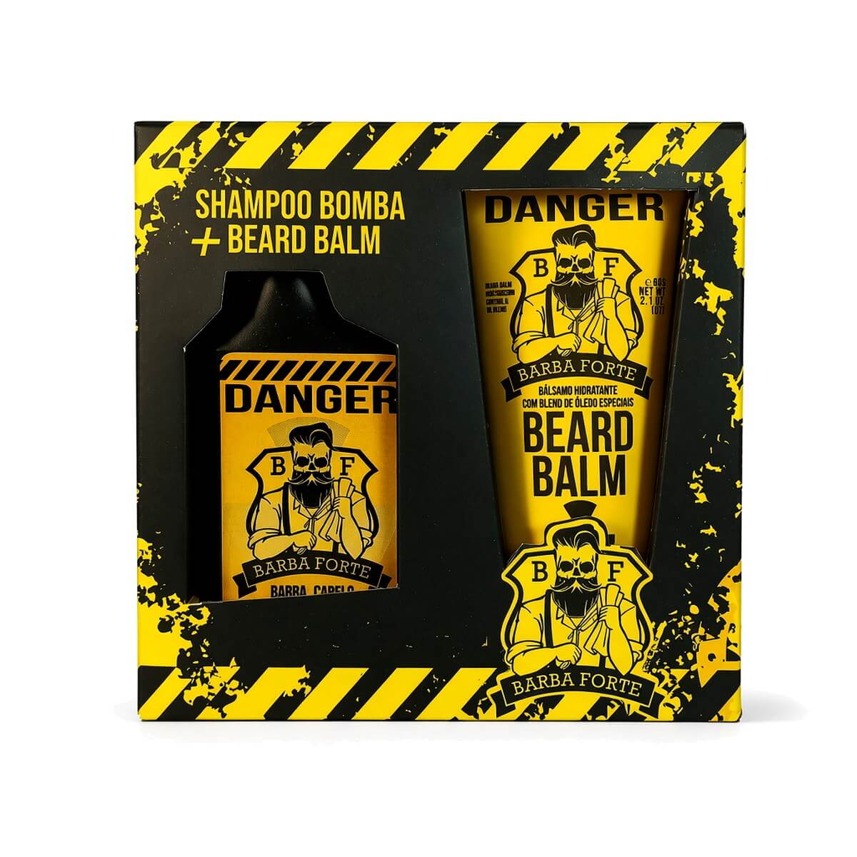 Kit Danger Barba Forte - Shampoo Bomba + Beard Balm — BARBA FORTE