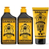 Kit Danger Barba Forte - Shampoo Condicionador e Balm — BARBA FORTE
