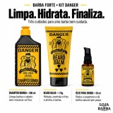 Kit para Barba Danger Barba Forte Shampoo Balm e Óleo — BARBA FORTE