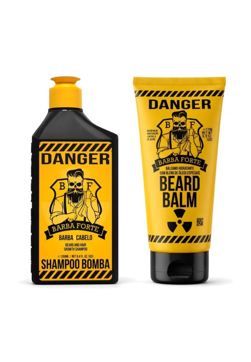 Kit para Barba Shampoo e Balm Danger Barba Forte — BARBA FORTE