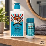 Kit Hipster Barba Forte Shampoo Anticaspa + Pó Modelador Powder Wax — BARBA FORTE