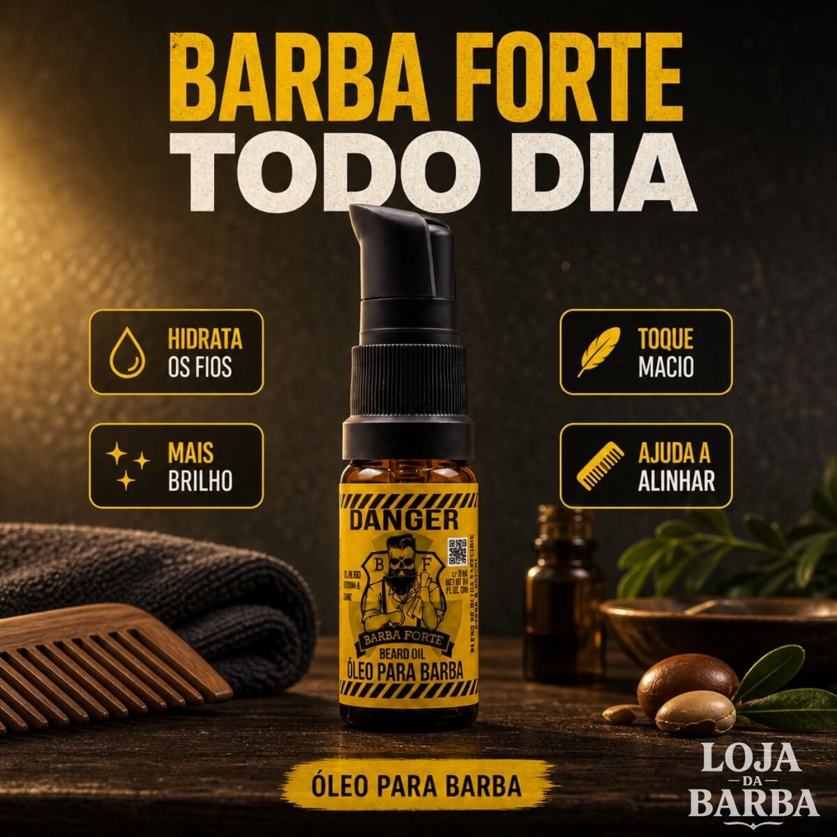 Óleo para Barba Barba Forte Danger 10ml — BARBA FORTE