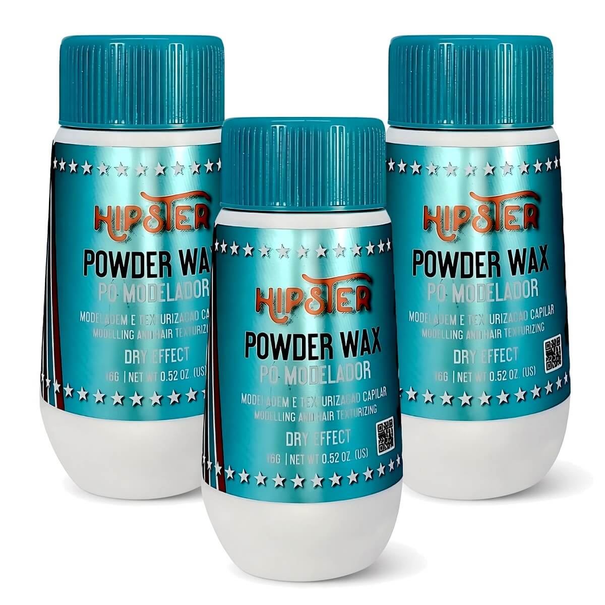 Kit 3 Pó Modelador Powder Wax Hipster Barba Forte 15g — BARBA FORTE