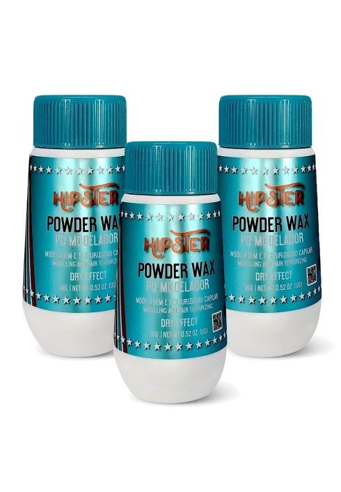 Kit 3 Pó Modelador Powder Wax Hipster Barba Forte 15g — BARBA FORTE