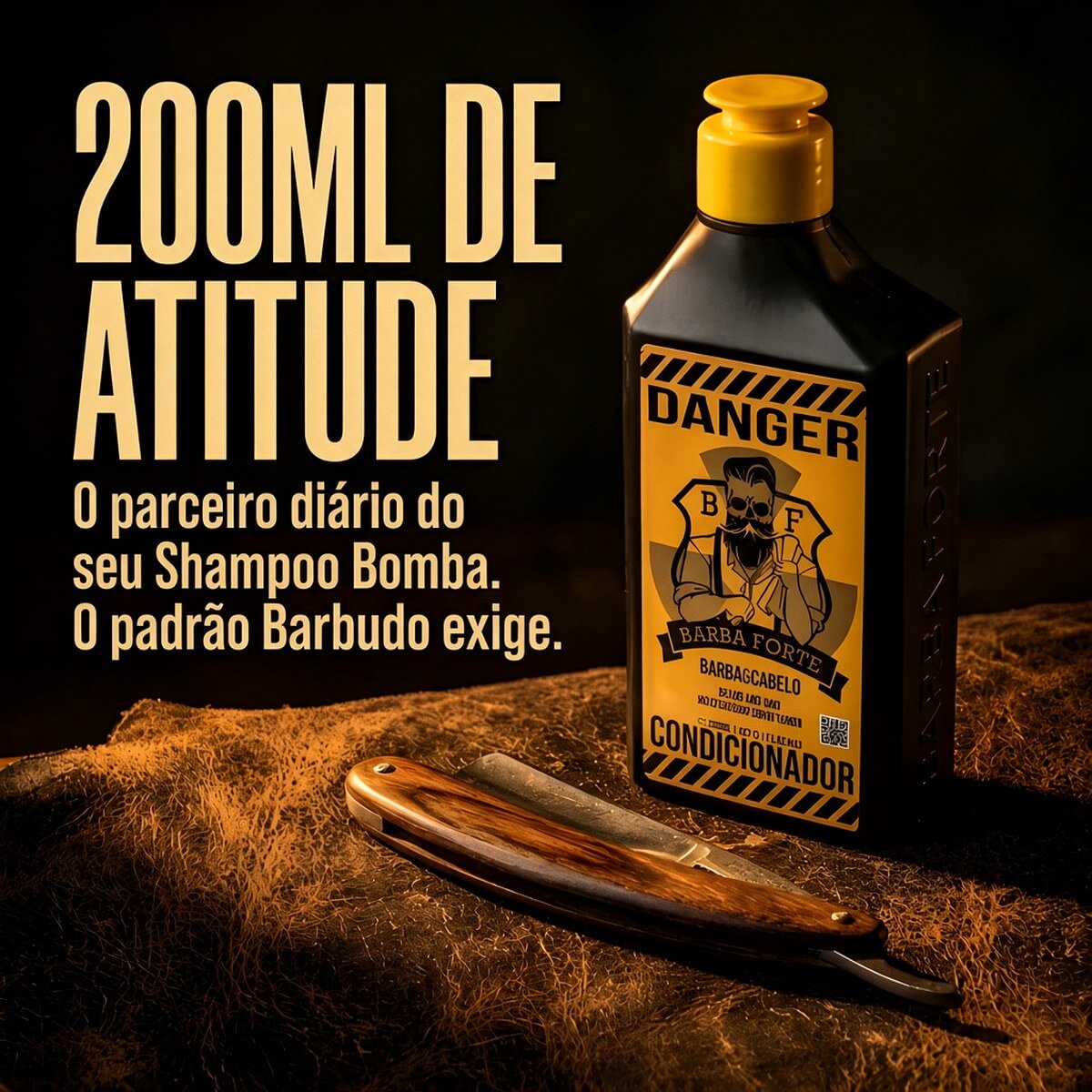 Condicionador Barba e Cabelo Barba Forte Danger 200ml — BARBA FORTE