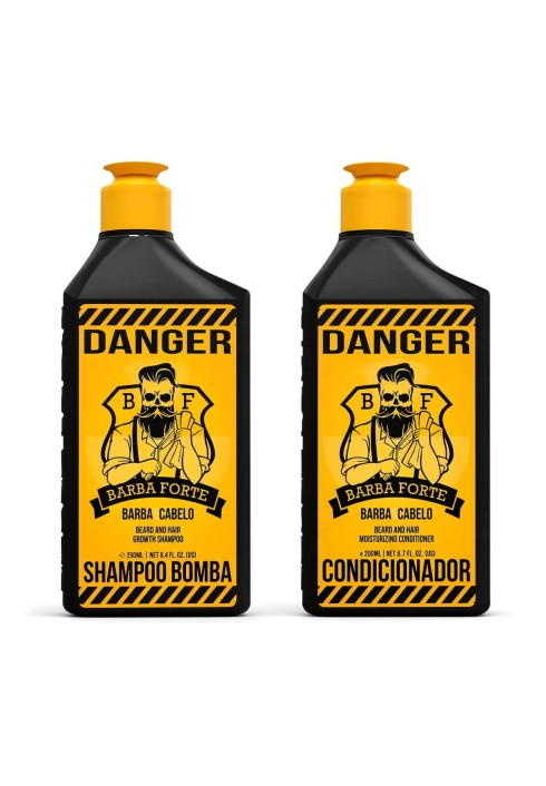 Kit para Barba Shampoo e Condicionador Barba Forte Danger — BARBA FORTE