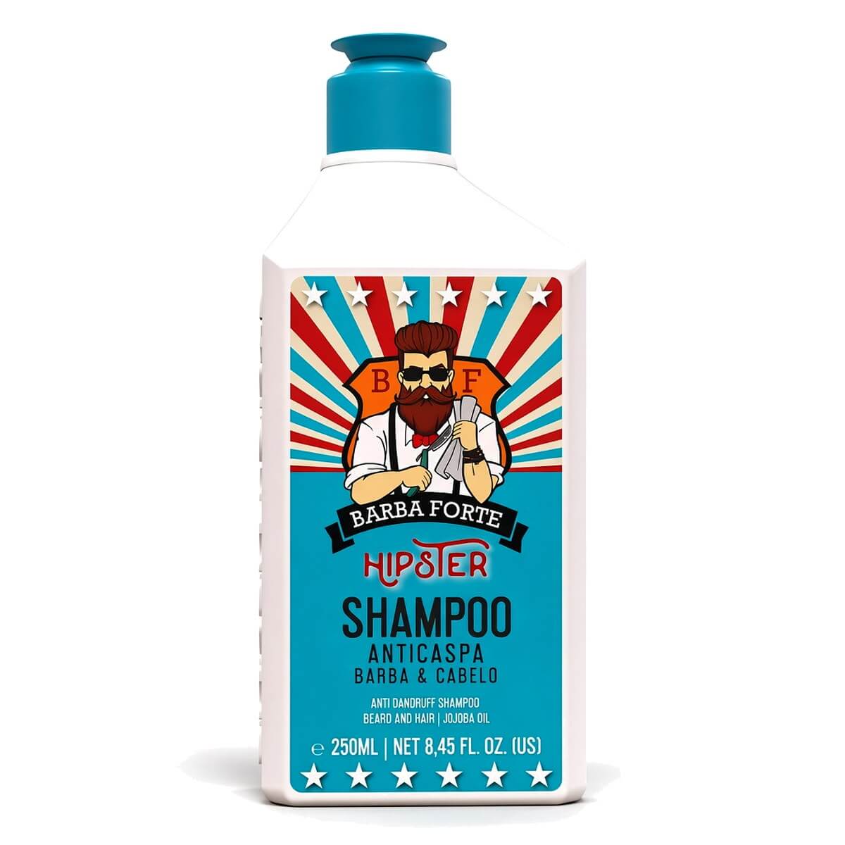 Shampoo Anticaspa Barba e Cabelo Barba Forte Hipster — BARBA FORTE