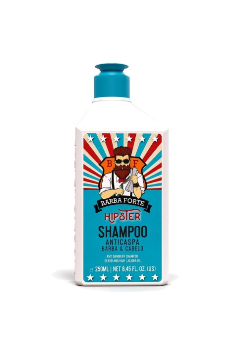 Shampoo Anticaspa Barba e Cabelo Barba Forte Hipster — BARBA FORTE