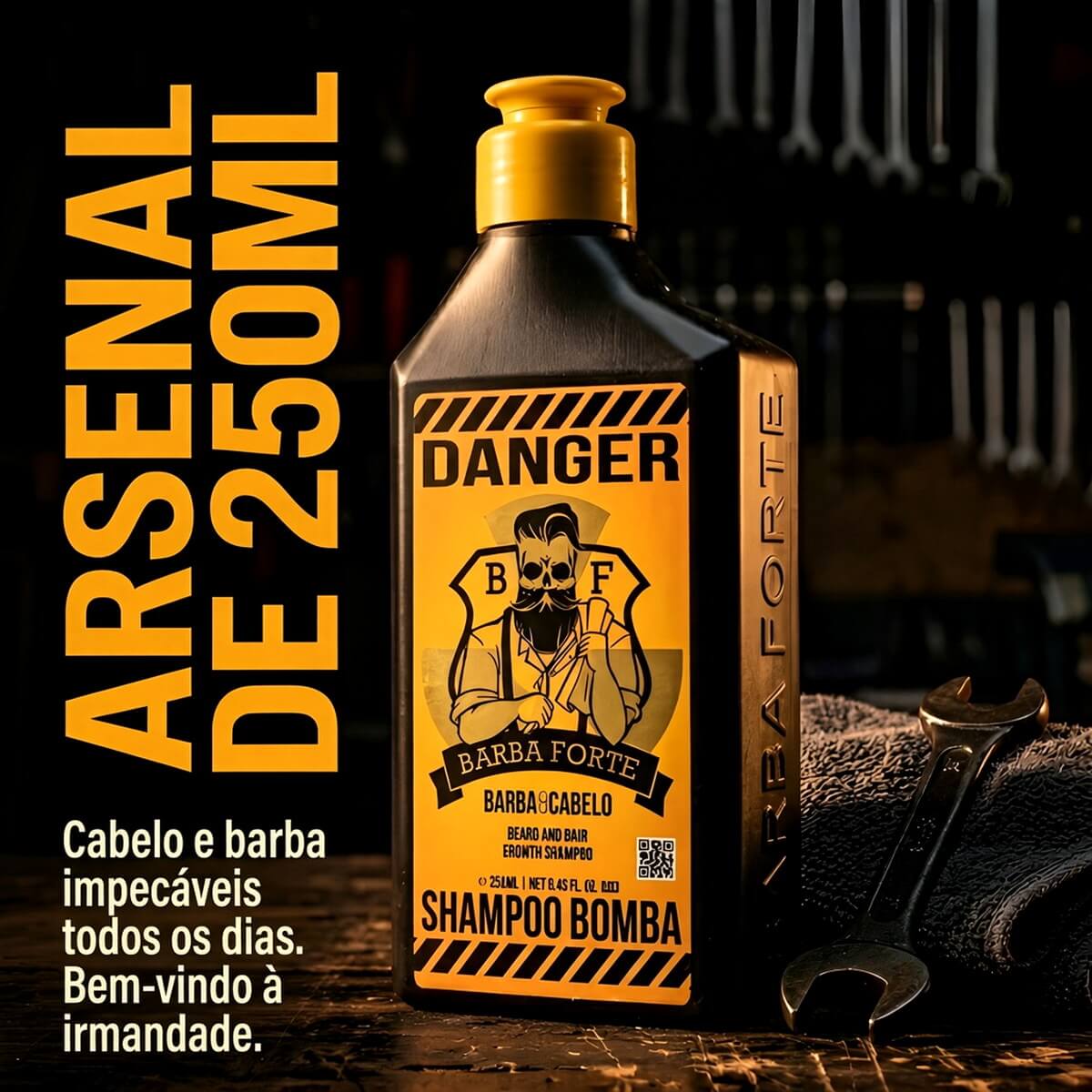 Kit Danger Barba Forte - Shampoo Bomba + Tônico Atomic — BARBA FORTE