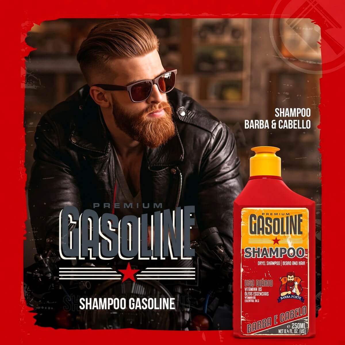Shampoo Uso Diário Gasoline Barba Forte 250ml — BARBA FORTE