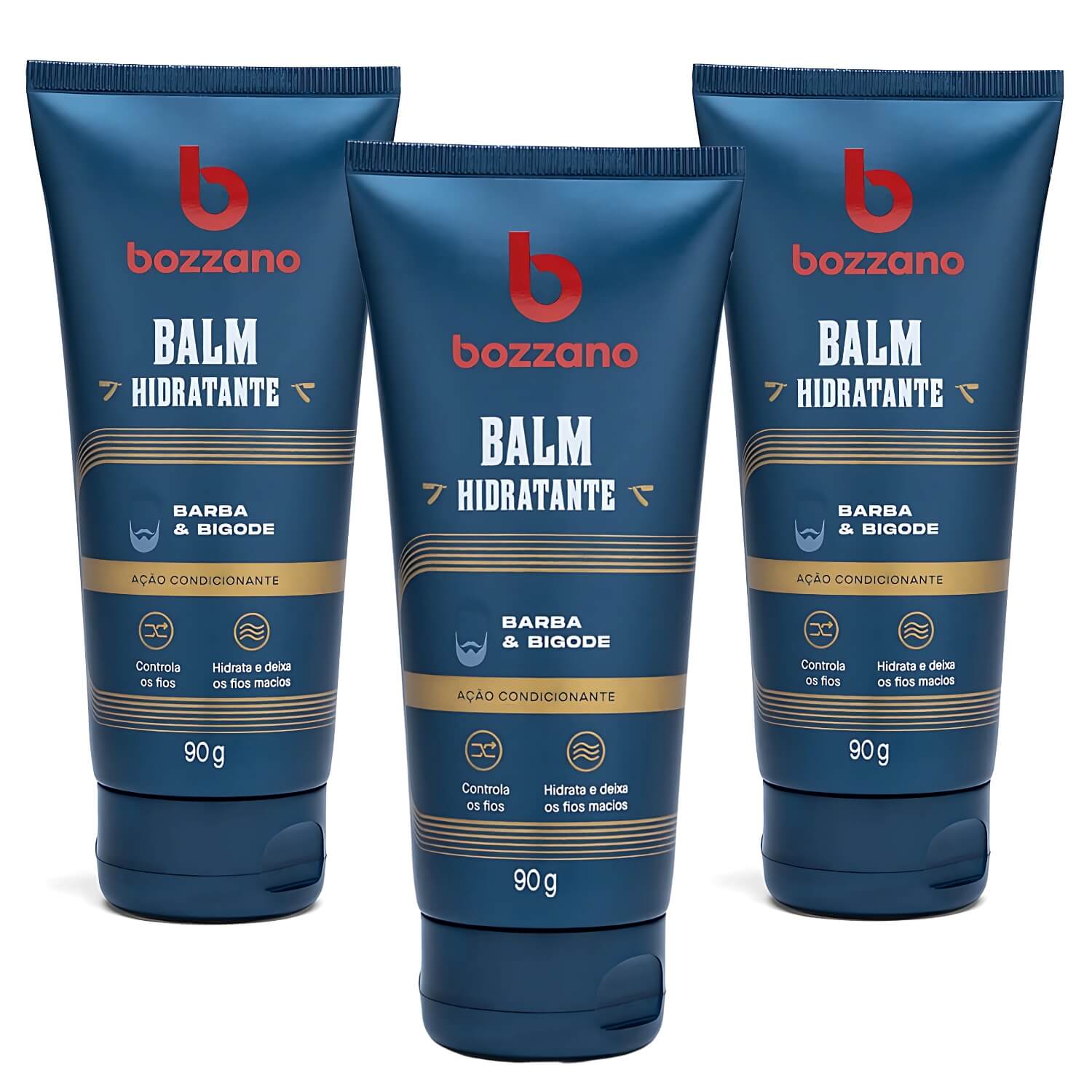 Kit 3 Balms Hidratantes para Barba e Bigode Bozzano 90g — BOZZANO