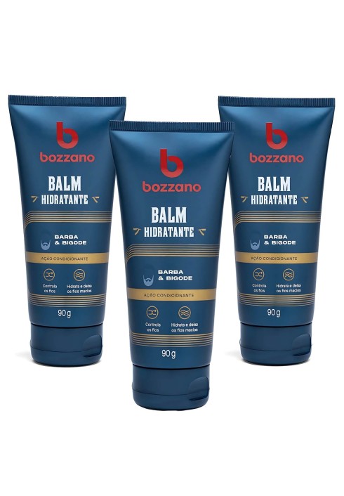 Kit 3 Balms Hidratantes para Barba e Bigode Bozzano 90g — BOZZANO