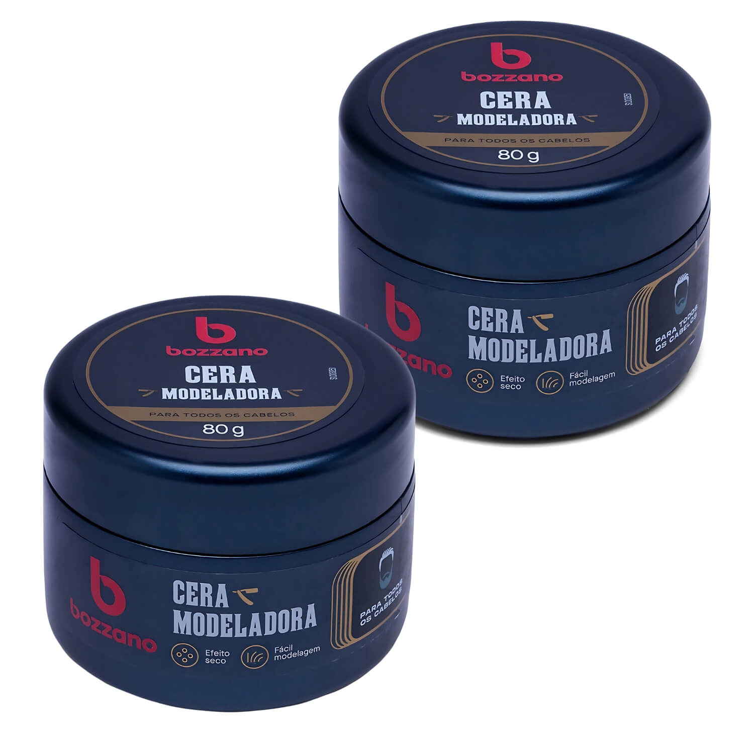 Kit 2 Ceras Modeladoras de Cabelo Bozzano 80g — BOZZANO