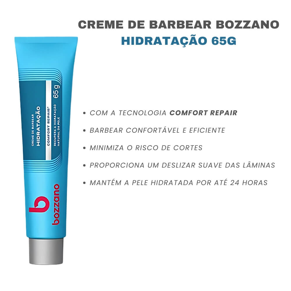 Creme de Barbear Bozzano Hidratação 65g — BOZZANO