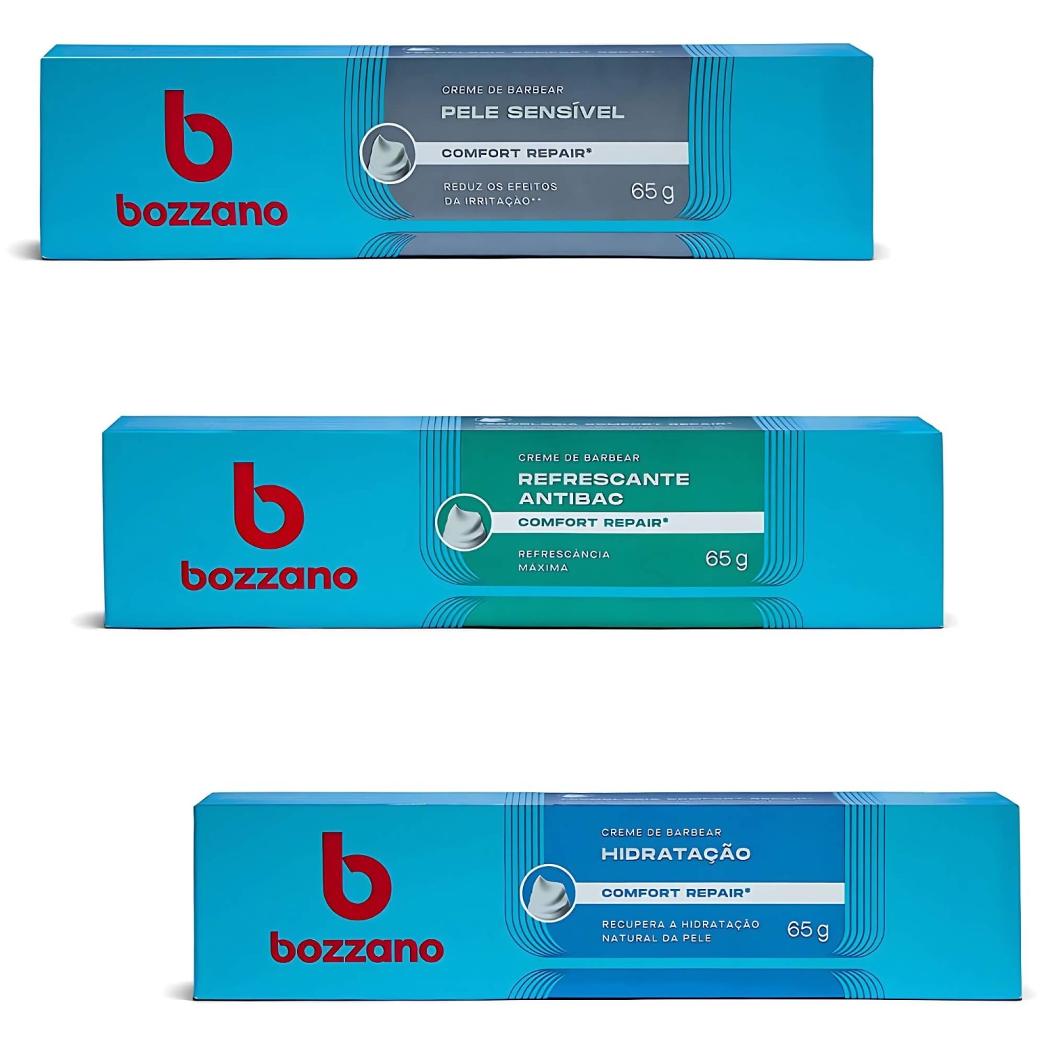 Creme de Barbear Bozzano 65g - Refrescante + Sensível + Hidratação — BOZZANO