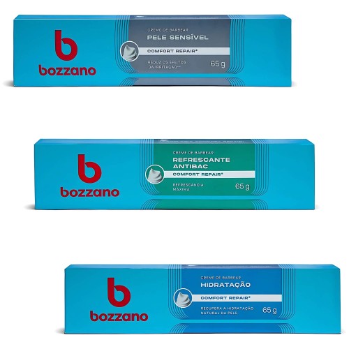 Creme de Barbear Bozzano 65g - Refrescante + Sensível + Hidratação