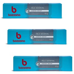 Creme de Barbear Bozzano Pele Sensível 65g - Kit 3 unidades
