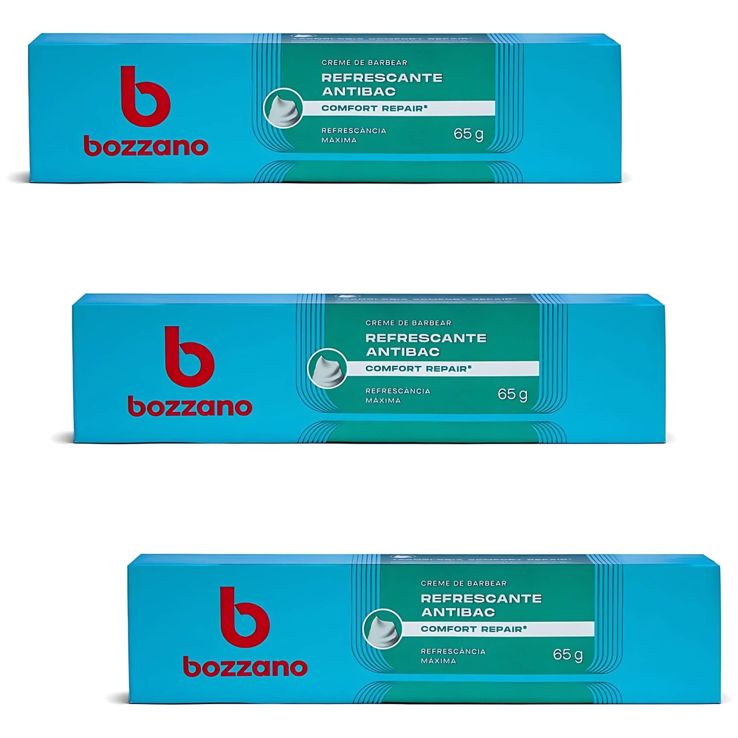 Creme de Barbear Bozzano Refrescante 65g - 3 unidades — BOZZANO