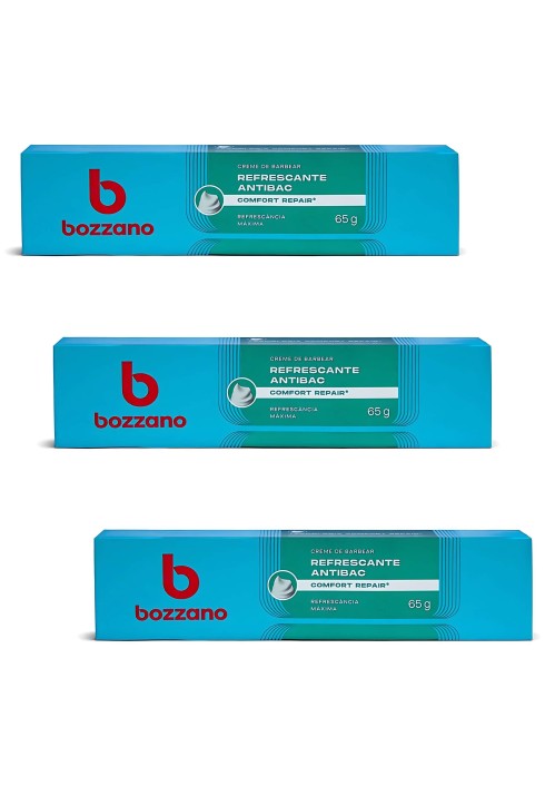 Creme de Barbear Bozzano Refrescante 65g - 3 unidades — BOZZANO