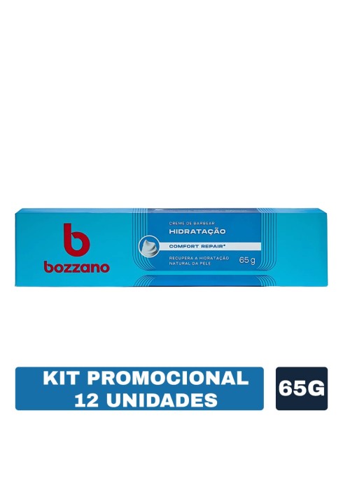 Kit 12 Unidades Creme de Barbear Bozzano Hidratação 65g — BOZZANO