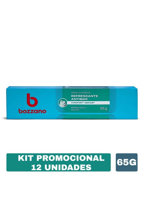 Kit 12 Unidades Creme de Barbear Bozzano Refrescante 65g — BOZZANO
