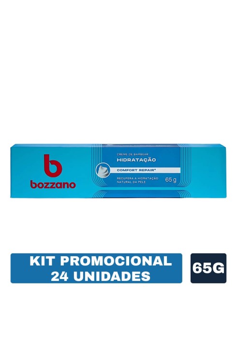 Kit 24 Unidades Creme de Barbear Bozzano Hidratação 65g Atacado — BOZZANO