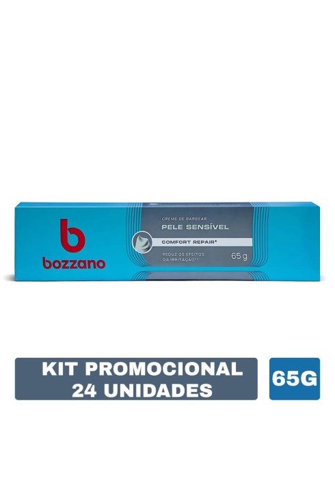 Kit 24 Unidades Creme de Barbear Bozzano Pele Sensível 65g Atacado — BOZZANO