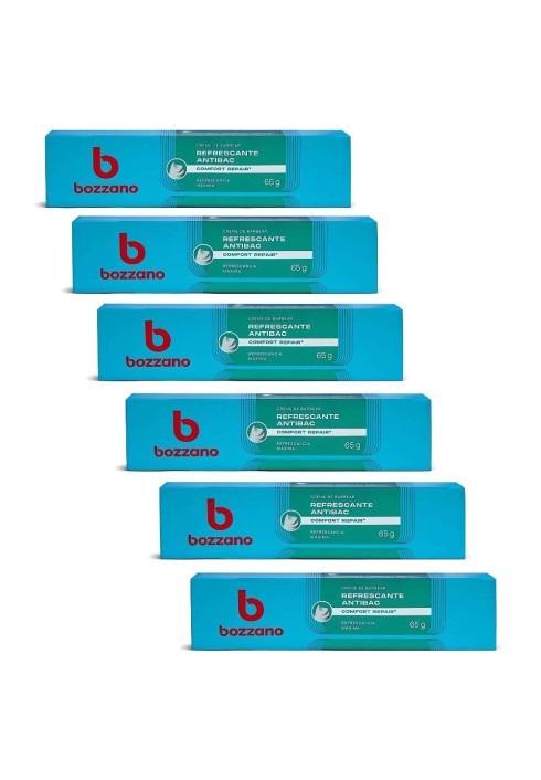 Kit 6 Unidades Creme de Barbear Bozzano Refrescante 65g — BOZZANO