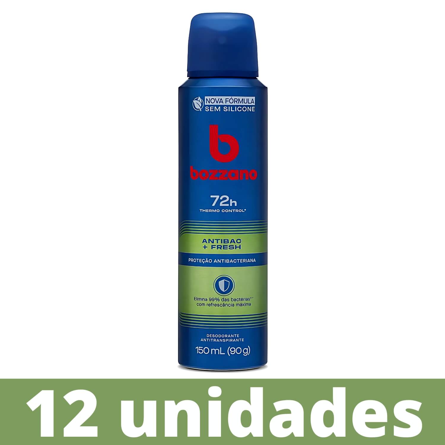 Desodorante Antitranspirante Bozzano Antibac Fresh 12 Unidades — BOZZANO
