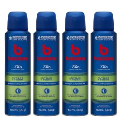 Kit 4 Unidades Desodorante Antitranspirante Bozzano Antibac Fresh Kit 4 Unidades Desodorante Antitranspirante Bozzano Antibac Fresh