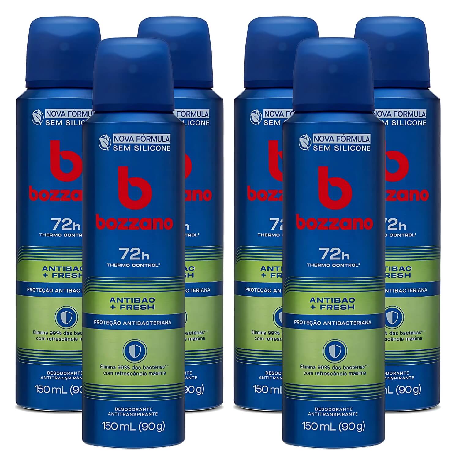 Kit 6 Unidades Desodorante Antitranspirante Bozzano Antibac Fresh — BOZZANO