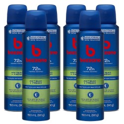 Kit 6 Unidades Desodorante Antitranspirante Bozzano Antibac Fresh Kit 6 Unidades Desodorante Antitranspirante Bozzano Antibac Fresh