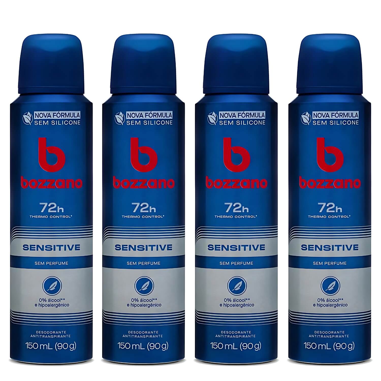 Kit 4 Unidades Desodorante Antitranspirante Bozzano Sensitive — BOZZANO