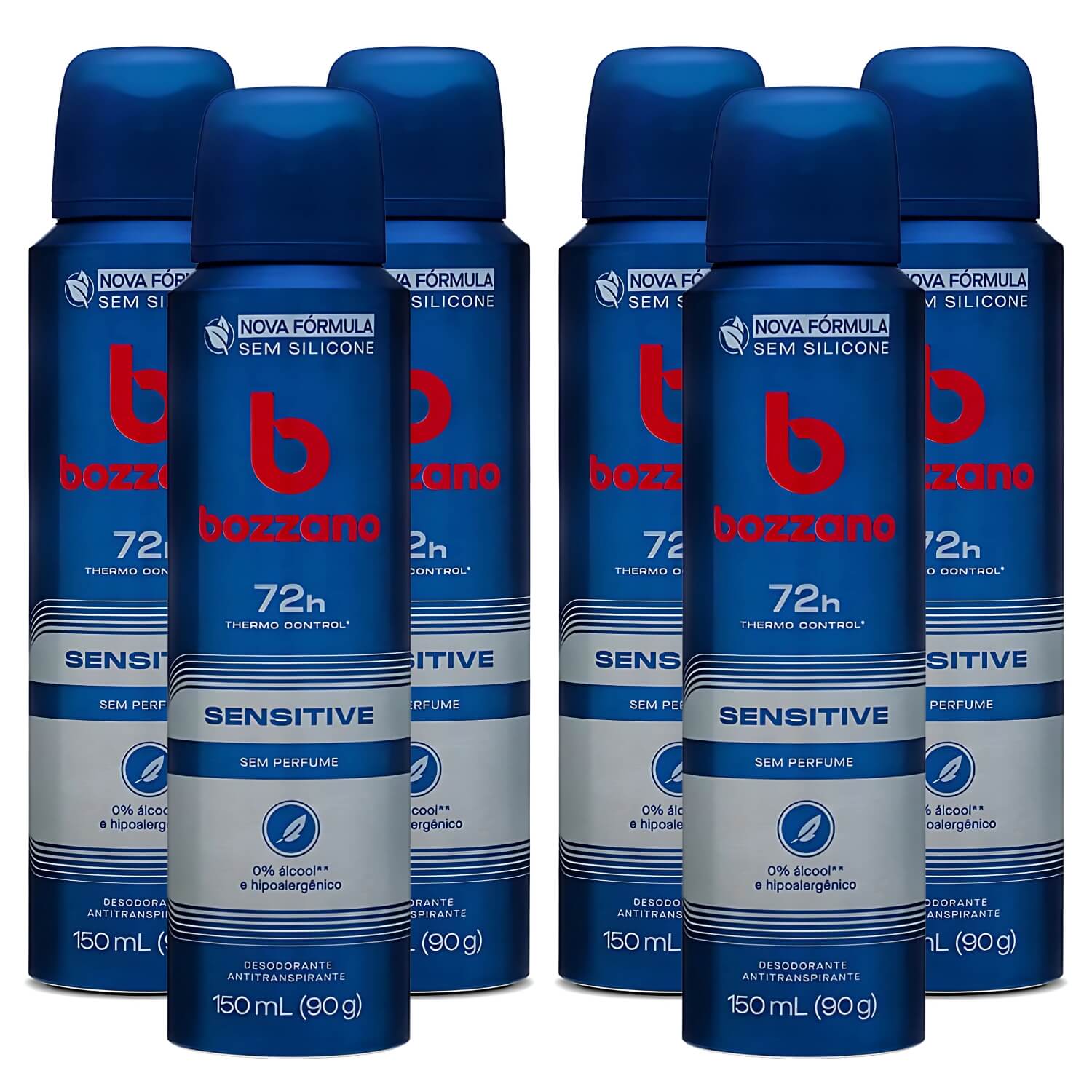 Kit 6 Unidades Desodorante Antitranspirante Bozzano Sensitive — BOZZANO
