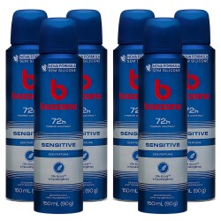 Kit 6 Unidades Desodorante Antitranspirante Bozzano Sensitive Kit 6 Unidades Desodorante Antitranspirante Bozzano Sensitive