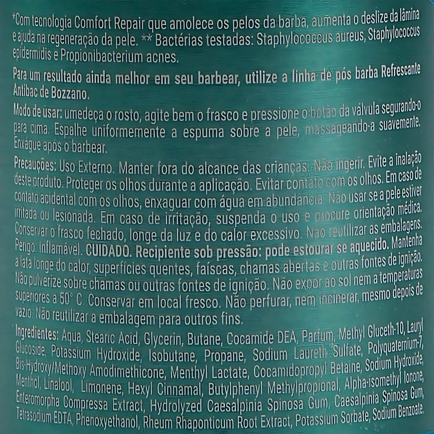 Kit 3 Espumas de Barbear Bozzano Refrescante 200ml — BOZZANO