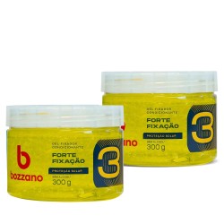 Kit 2 Unidades Gel Fixador para Cabelo Bozzano Fixação Forte Fator 3 300g