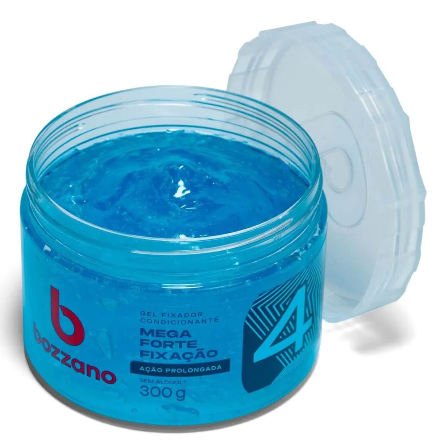 Kit 2x Gel Fixador de Cabelo Bozzano Fator 4 Mega Forte 300g — BOZZANO